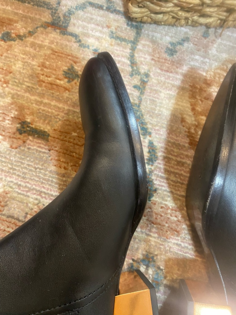 Alexander Wang Kori ankle boots featuring a distinct metallic cutout block heel - Picture 6 of 14